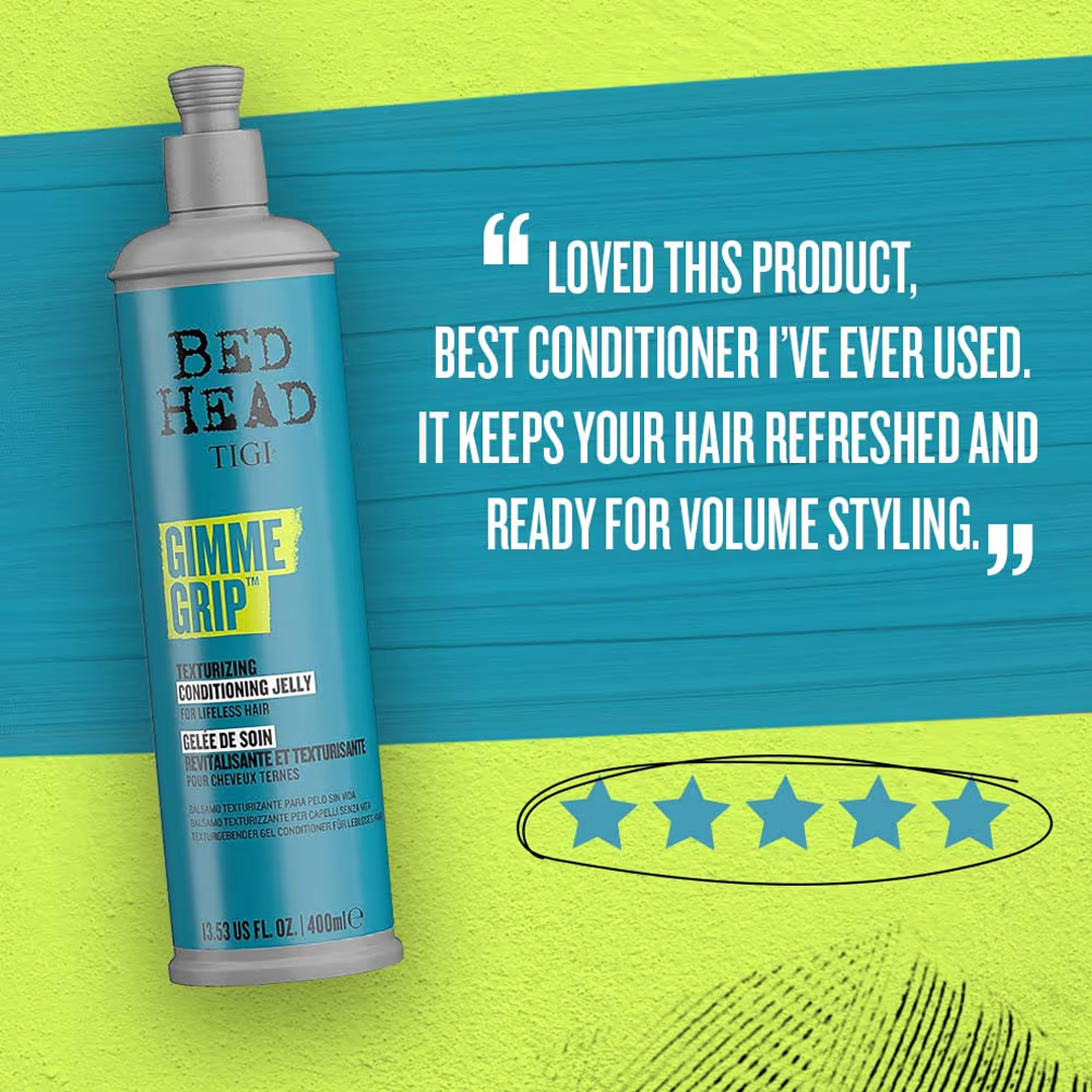 Bed Head TIGI Gimme Grip Texturising Conditioner for Hair Texture - 400ml