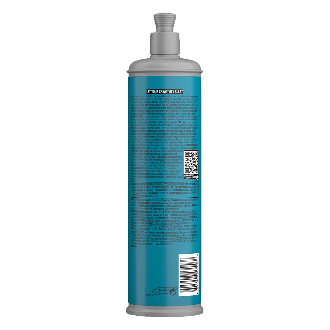 Bed Head TIGI Gimme Grip Texturising Conditioner for Hair Texture - 600ml