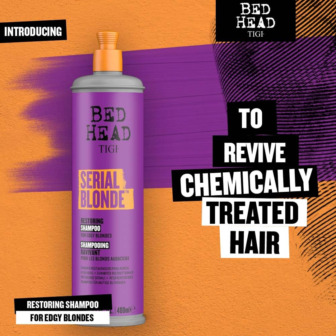 Bed Head TIGI Serial Blonde Shampoo for Damaged Blonde Hair - 400ml