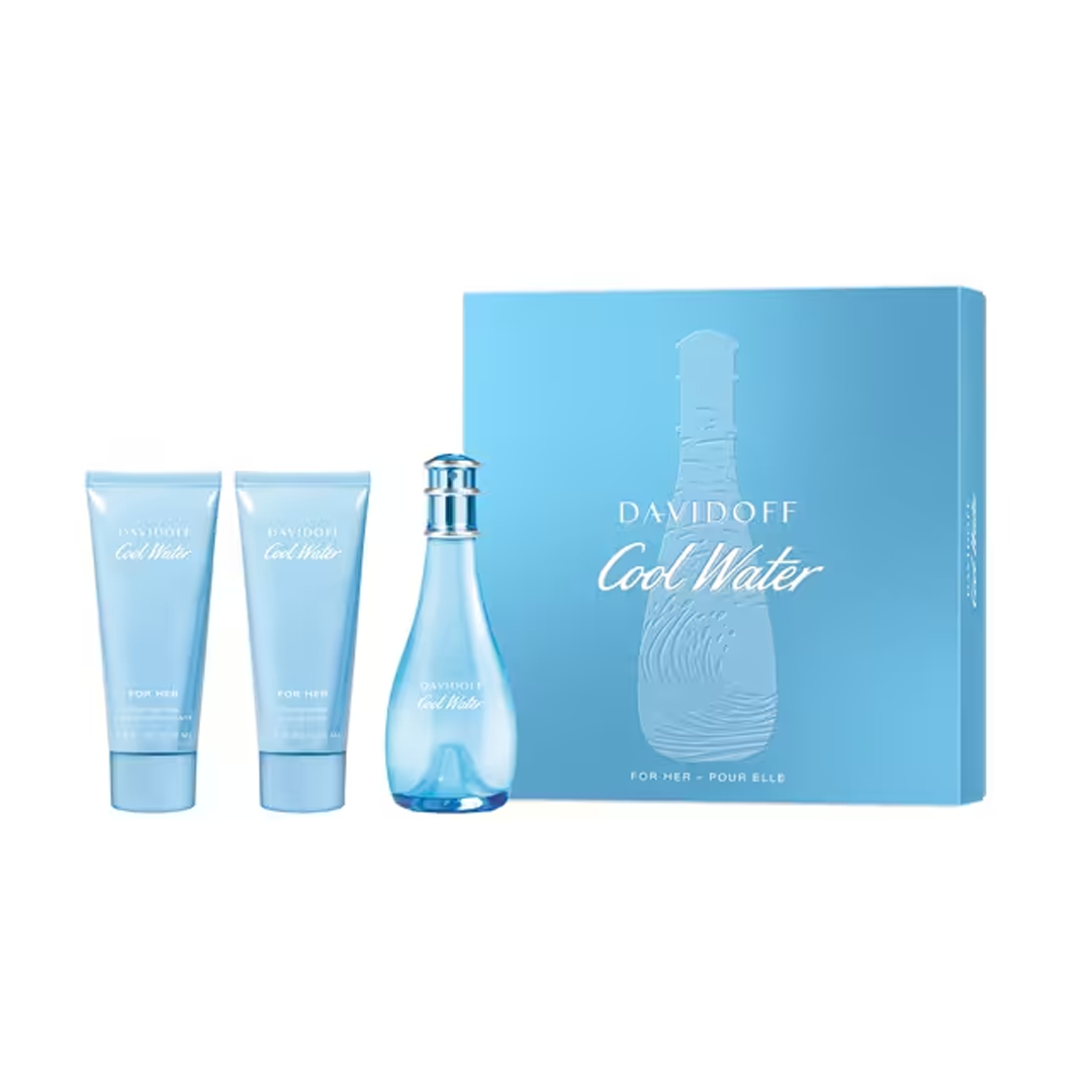 Davidoff Cool Water Eau De Toilette Gift Set For Women - 100ml
