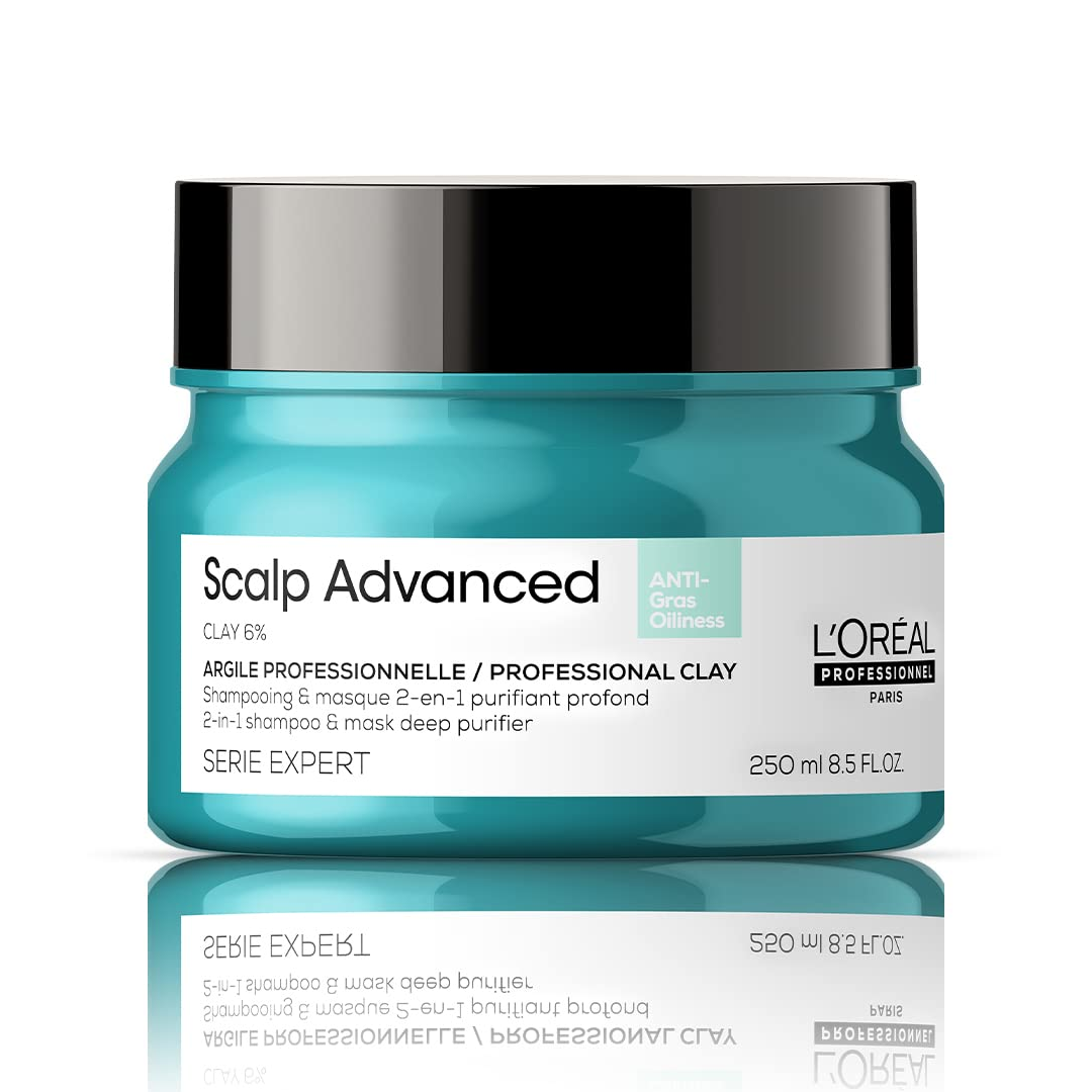 Loreal Professionnel Scalp Advanced Anti-Oiliness 2-In-1 Deep Purifier Clay - 250ml