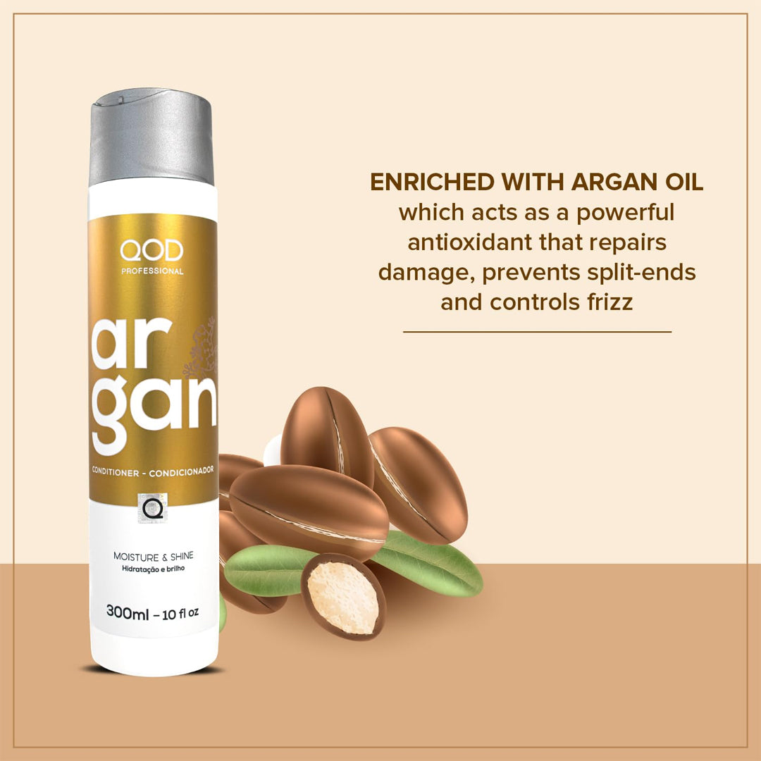 QOD Argan Professional Conditioner for Dry & Damaged Hair - 300ml