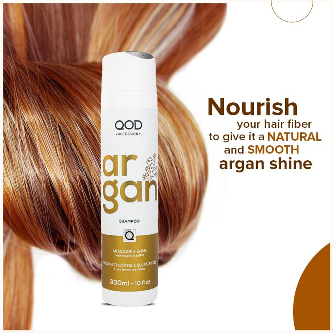 QOD Argan Professional Shampoo for Dry & Damaged Hair - 300ml