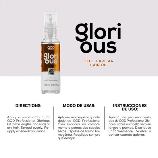 QOD Professional Glorious Oleo Capilar Hair Oil (60ml)