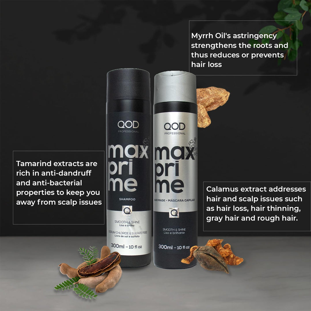 QOD MAX PRIME Professional After Treatment Shampoo & Hair Mask - 300ml