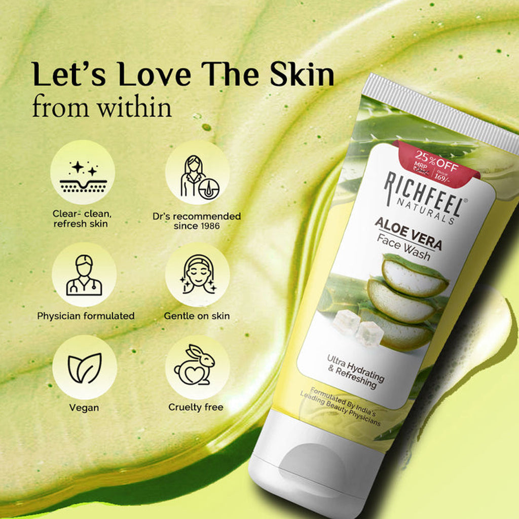 Richfeel Aloe Vera Face Wash - 100gms