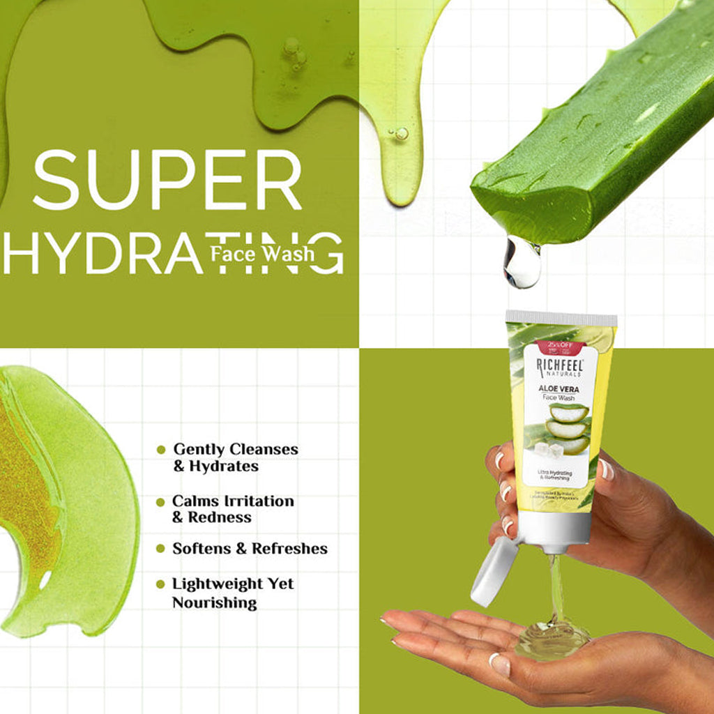Richfeel Aloe Vera Face Wash - 100gms