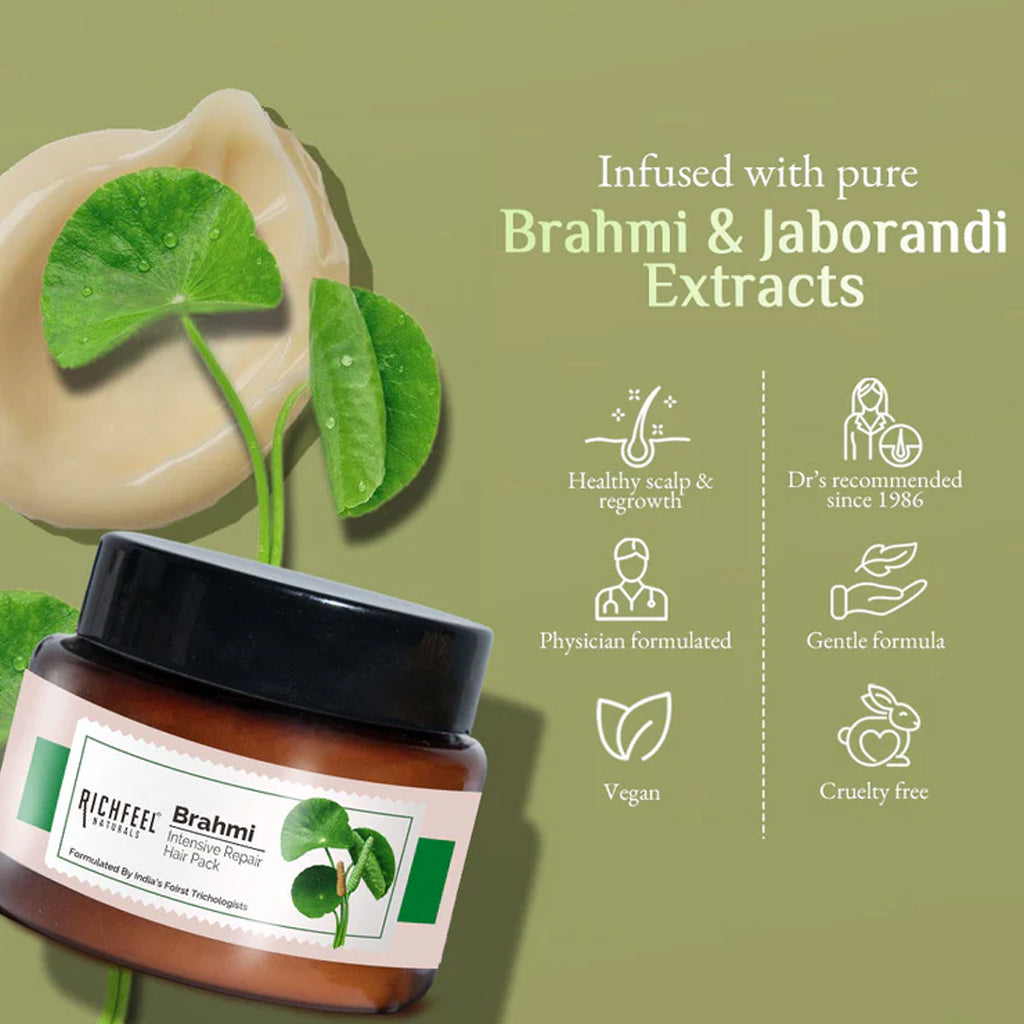 Richfeel Brahmi Intensive Repair Hair Pack - 100gms