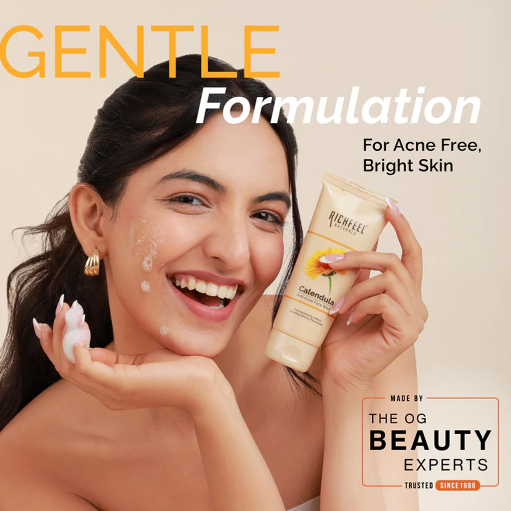 Richfeel Calendula Anti Acne Face Wash - 100gms