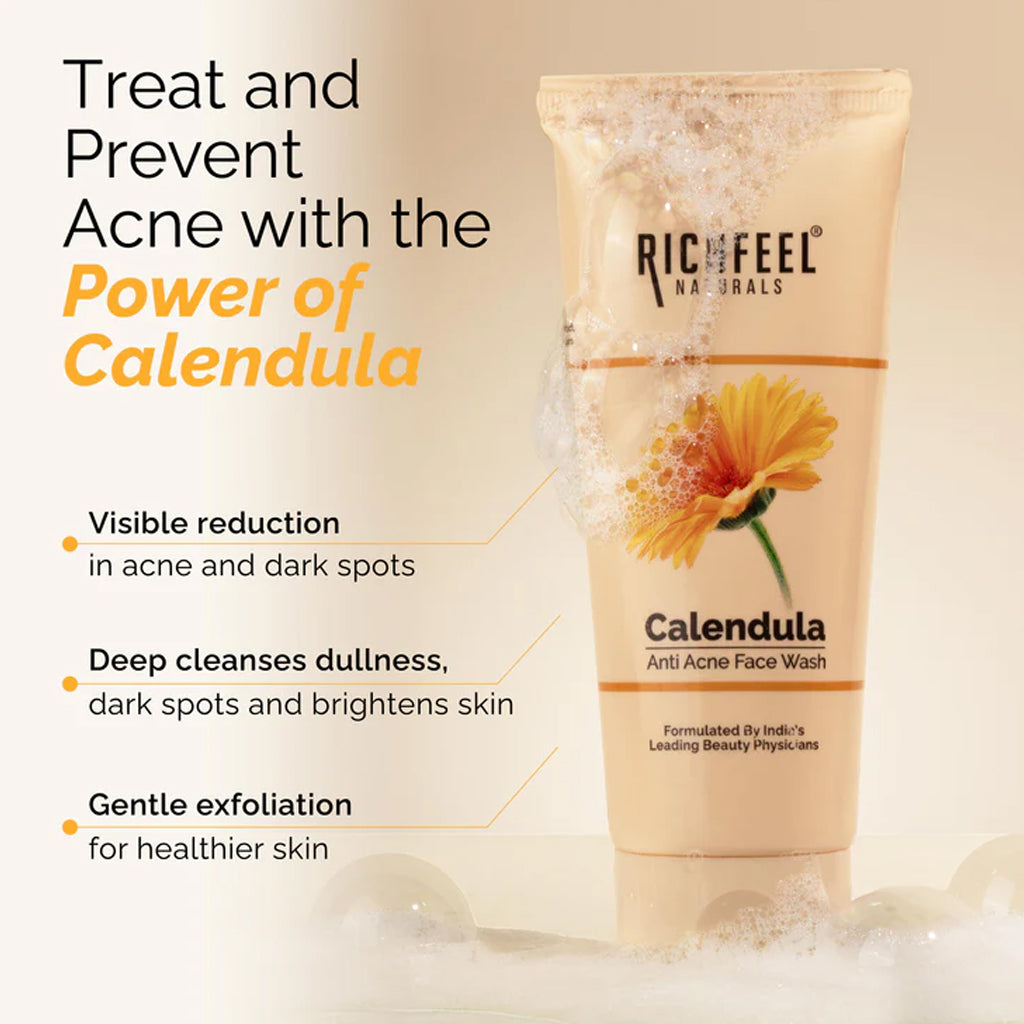 Richfeel Calendula Anti Acne Face Wash - 100gms