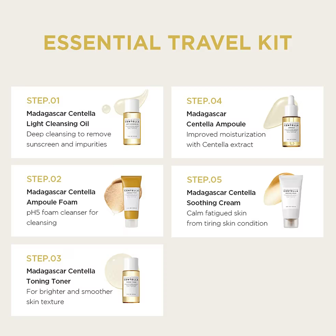 SKIN1004 Madagascar Centella Travel Kit - 5pcs